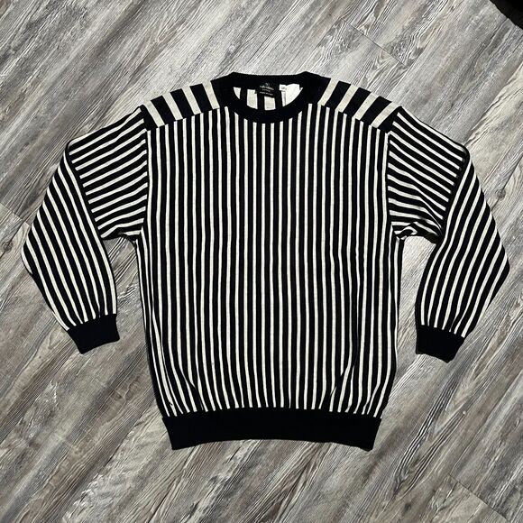 Valentino Other - Valentino Boutique Italy Striped Knit Sweater 54 XL Wool Cotton